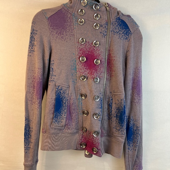 Marc by Marc Jacobs - Women's S - Purple Spray Paint Chic Hoodie - 80% OFF SALE! - Picture 3 of 4